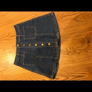Altr’d States Button Denim Mini Skirt
